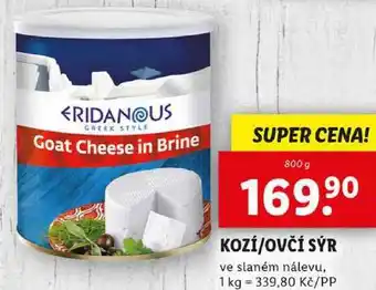 Lidl KOZÍ/OVČÍ SÝR, 800 g nabídka