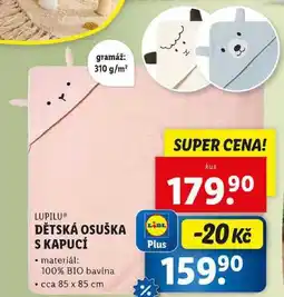 Lidl DĚTSKÁ OSUŠKA S KAPUCÍ nabídka