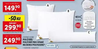 Lidl POLŠTÁŘ/POLŠTÁŘ PRO SPANÍ NA BOKU POLYGIENE nabídka