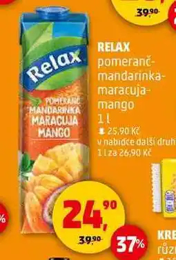 Penny Market RELAX pomeranč- mandarinka- maracuja- mango, 1 l nabídka