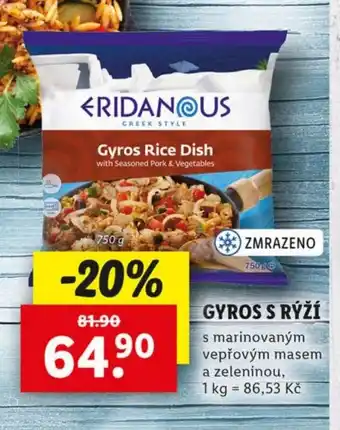 Lidl Gyros s rýží nabídka