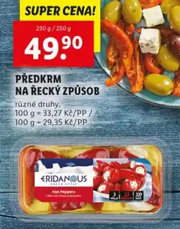 Lidl Předkrm na řecký způsob nabídka