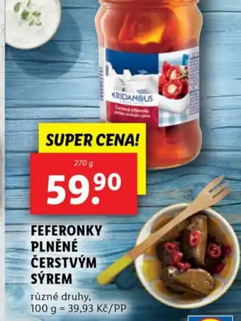 Lidl Feferonky plněné čerstvým sýrem nabídka