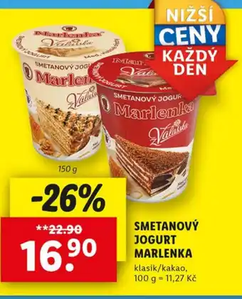 Lidl Smetanový jogurt marlenka nabídka