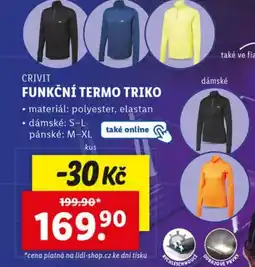 Lidl CRIVIT Funkční termo triko nabídka