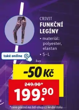 Lidl CRIVIT Funkční legíny nabídka