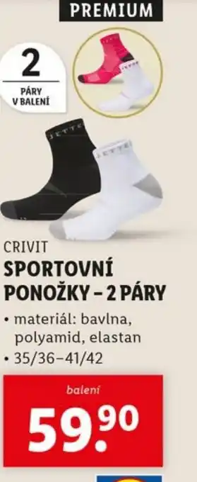 Lidl CRIVIT Sportovní ponožky - 2 páry nabídka