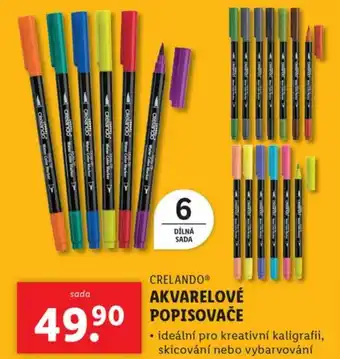 Lidl CRELANDO Akvarelové popisovače nabídka