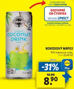 Lidl Kokosový nápoj nabídka