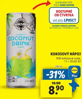 Lidl Kokosový nápoj nabídka