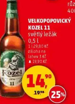 Penny Market VELKOPOPOVICKÝ KOZEL 11 světlý ležák nabídka