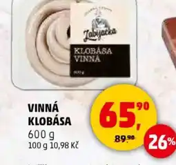 Penny Market Vinná klobása nabídka