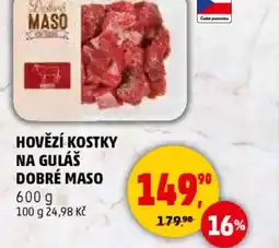 Penny Market Hovězí kostky na guláš dobré maso nabídka