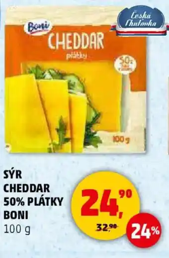 Penny Market Sýr cheddar 50% plátky boni nabídka