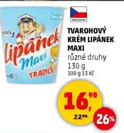 Penny Market Tvarohový krém lipánek maxi nabídka