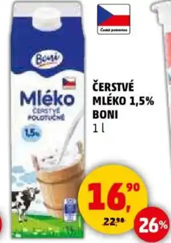 Penny Market Čerstvé mléko 1,5% BONI nabídka