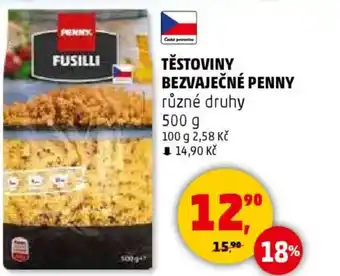 Penny Market Těstoviny bezvaječné penny nabídka