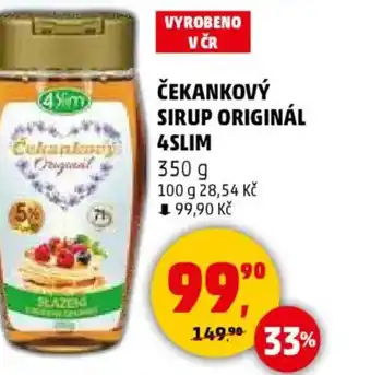 Penny Market Čekankový sirup originál 4slim nabídka