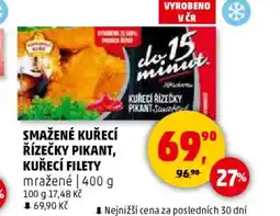 Penny Market Smažené kuřecí řízečky pikant, kuřecí filety nabídka