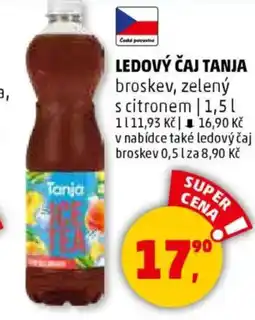 Penny Market Ledový čaj tanja broskev, zelený s citronem | 1,5l 1111,93 kč 16,90 kč nabídka