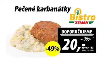 ZEMAN Pečené karbanátky , 150 g/1 ks nabídka