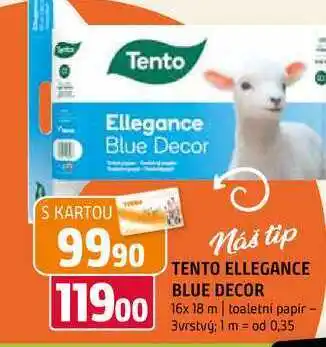 Terno Tento Ellegance Blue Decor toaletní papír 3vrstvý 16roli nabídka