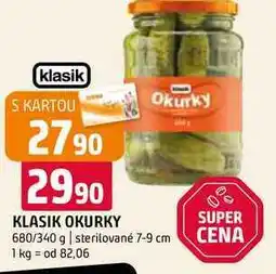 Terno klasik okurky Okurky 680/340 g sterilované 7-9 cm nabídka