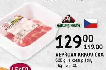 Terno Vepřová krkovice s kosti plátky 1kg nabídka