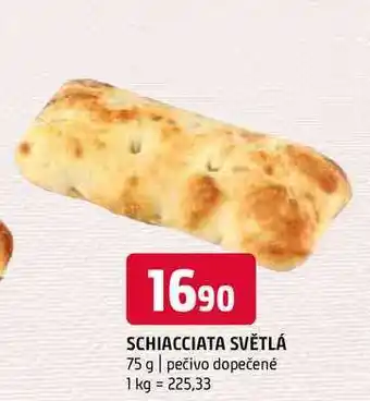 Terno Schiacciata světlá 75 g pečivo dopečené nabídka