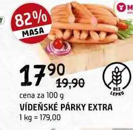 Terno Vídeňské párky extra 100g nabídka