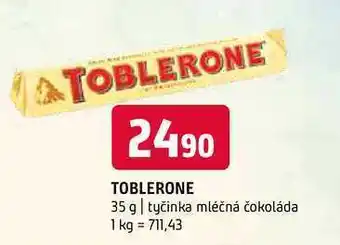 Terno Toblerone 35 g tyčinka mléčná čokoláda nabídka