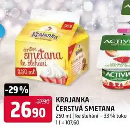 Terno Krajanka čerstvá smetana 250g, vybrané druhy nabídka