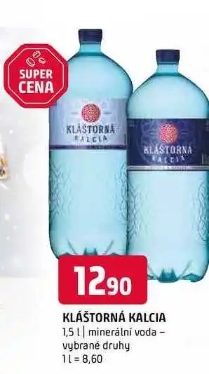 Terno Kláštorná kalcia 1,5l minerální voda vybrané druhy nabídka