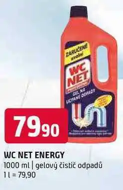 Terno WC net energy 1000 ml gelový čistič odpadů nabídka