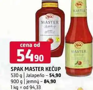 Terno Spak master kečup 530 g Jalapeño 900 g jemný nabídka