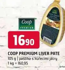 Terno Coop premium liver pate 105 g paštika s kuřecími játry nabídka