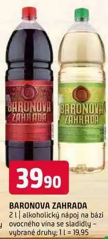 Terno Baronova zahrada 2l alkoholický nápoj na bázi ovocného vína se sladidly vybrané druhy nabídka