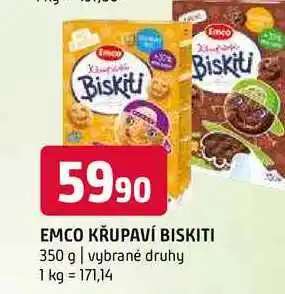 Terno Emco křupaví biskiti 350 g vybrané druhy nabídka