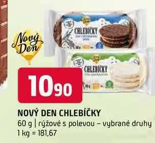 Terno Nový den chlebíčky 60 g rýžové s polevou vybrané druhy nabídka