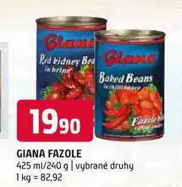 Terno Giana Fazole 425g, vybrané druhy nabídka