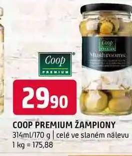 Terno Coop premium žampiony 314ml/170 g celé ve slaném nálevu nabídka