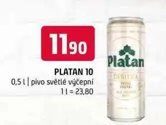 Terno Platan 10 světlé výčepní pivo 0,5 l nabídka