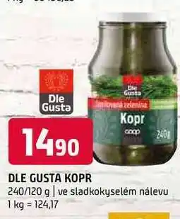 Terno Dle Gusta kopr 240/120 g ve sladkokyselém nálevu nabídka