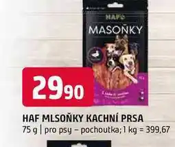 Terno HAF mlsoňky kachní prsa 75 g pro psy pochoutka nabídka