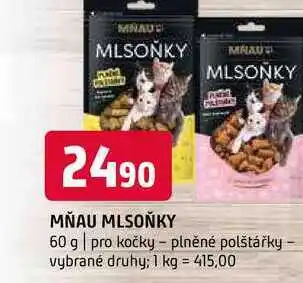 Terno Mńau mlsoňky 60 g pro kočky plněné polštářky vybrané druhy nabídka