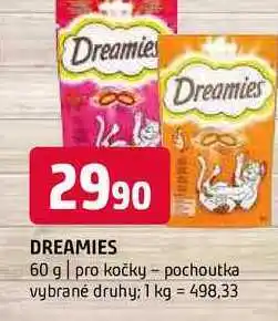 Terno Dreamies 60 g pro kočky pochoutka vybrané druhy nabídka