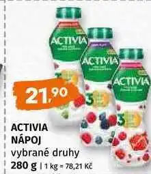 Terno Activia jogurtový nápoj, různé příchutě 280g nabídka