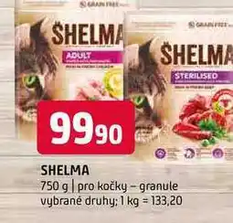 Terno Shelma 750 g pro kočky granule vybrané druhy nabídka