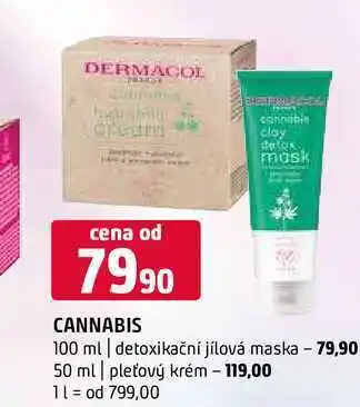 Terno Cannabis 100 ml detoxikační jílová maska ml pleťový krém nabídka