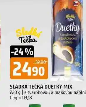 Terno Sladká tečka duetky mix 220 g s tvarohovou a makovou náplní nabídka